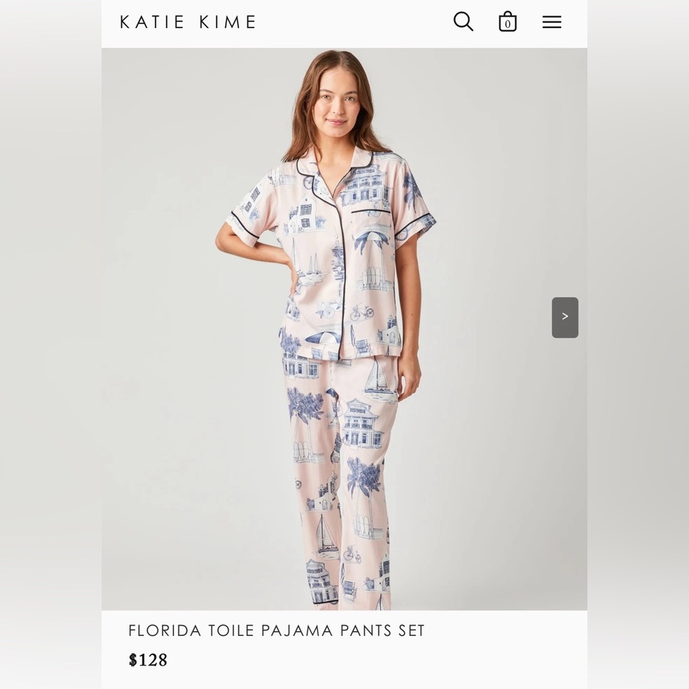 Katie Kime XS Florida print pajamas